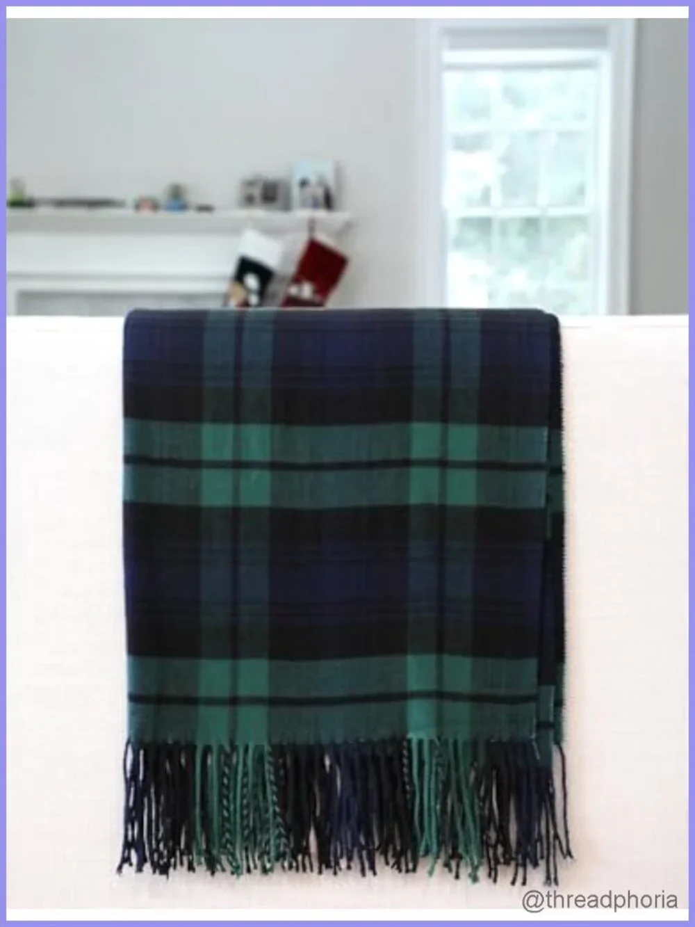 Oversized Scottish Tartan Shawl Wrap – Soft Cashmere Feel Winter Scarf 80 x 30
